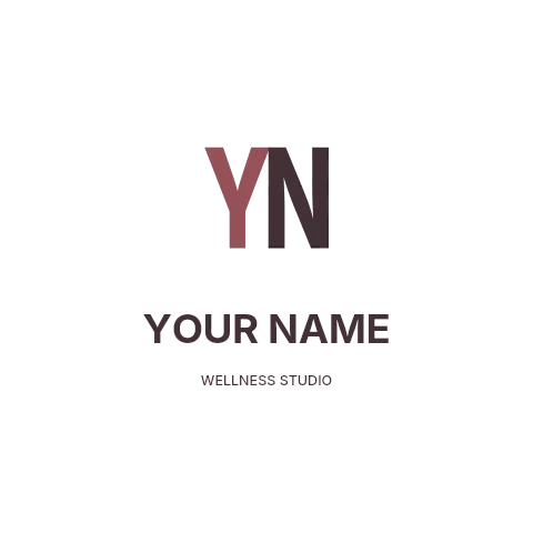 Wellness studio logo template compact monogram
