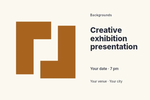 Creative exhibition presentation postcard template