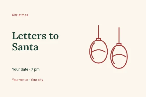 Letters to Santa postcard template