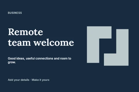 Remote team welcome postcard template