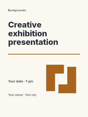 Creative exhibition presentation poster template