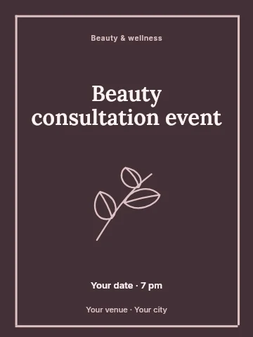 Beauty consultation event poster template