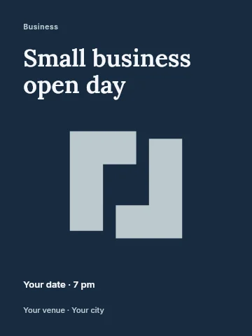 Small business open day poster template