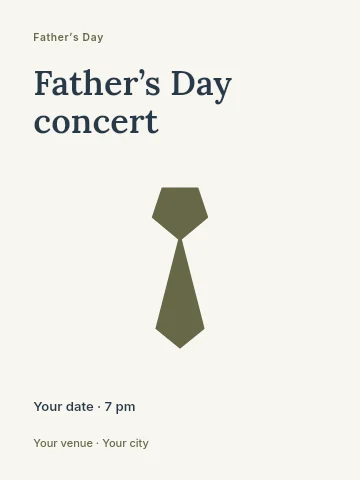 Father’s Day concert poster template