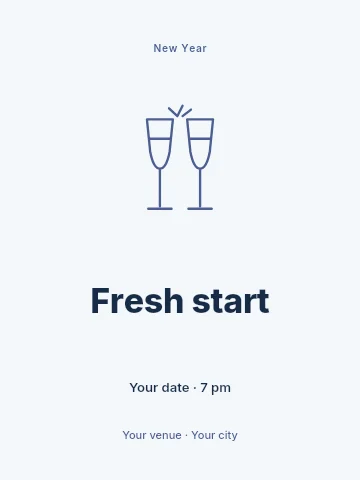 Fresh start poster template