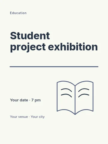 Student project exhibition poster template