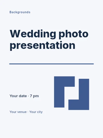Wedding photo presentation poster template