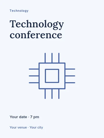 Technology conference poster template