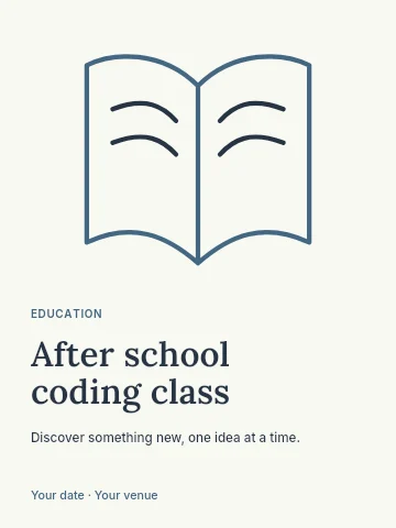 After school coding class poster template