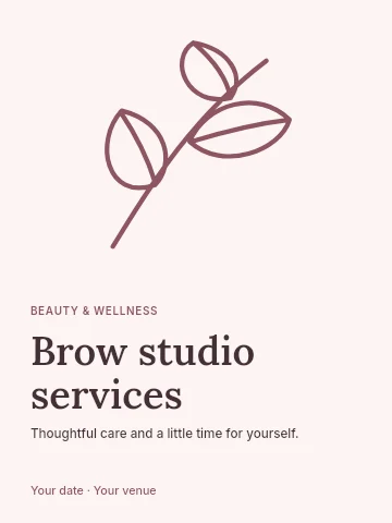 Brow studio services poster template