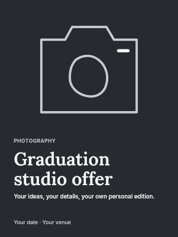 Graduation studio offer poster template
