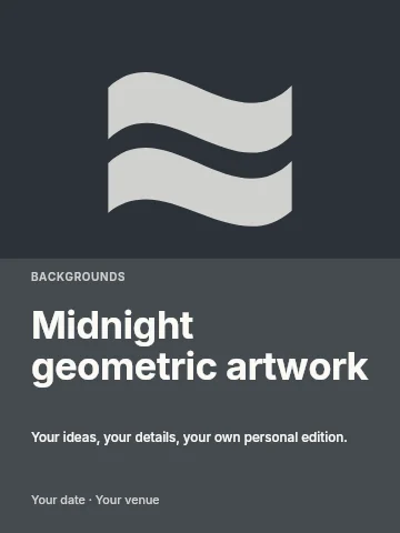 Midnight geometric artwork poster template