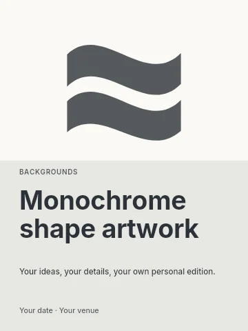 Monochrome shape artwork poster template