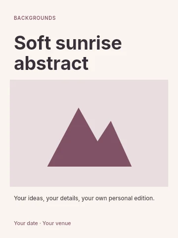 Soft sunrise abstract poster template