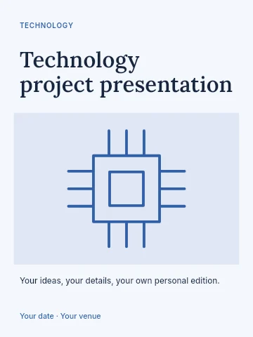 Technology project presentation poster template