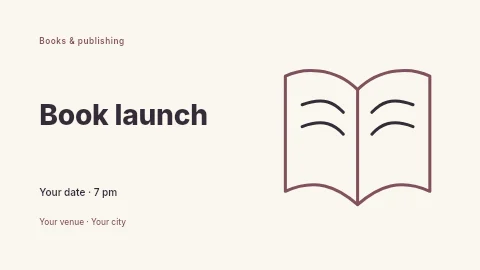 Book launch presentation cover template