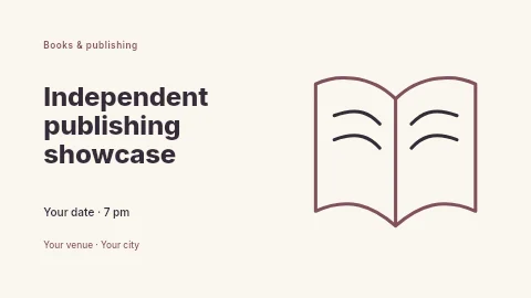 Independent publishing showcase presentation cover template