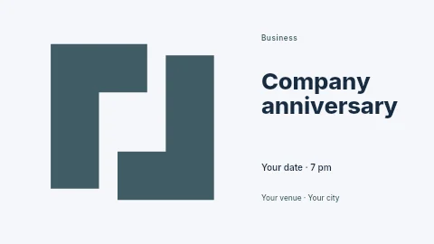Company anniversary presentation cover template