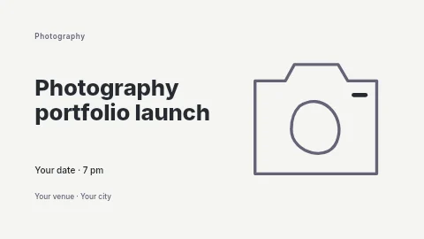 Photography portfolio launch presentation cover template