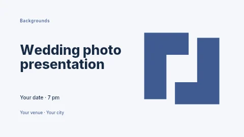 Wedding photo presentation presentation cover template