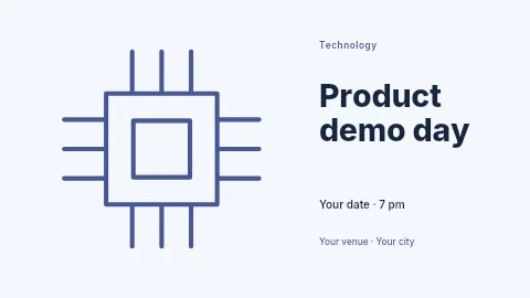 Product demo day presentation cover template