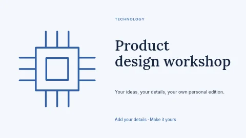 Product design workshop presentation cover template