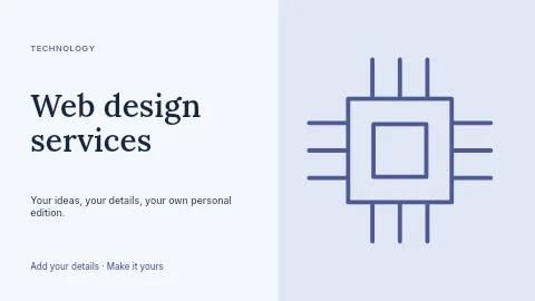 Web design services presentation cover template