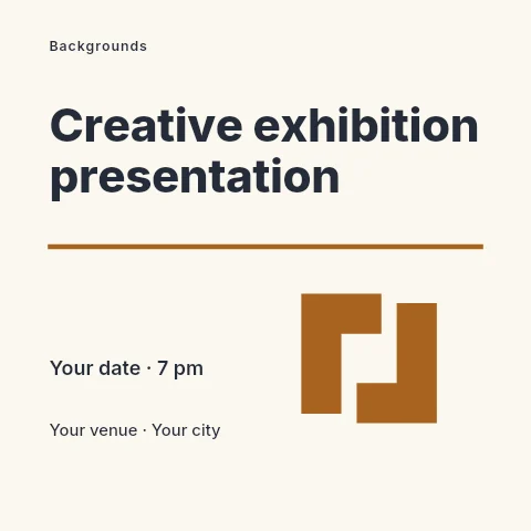 Creative exhibition presentation social media post template