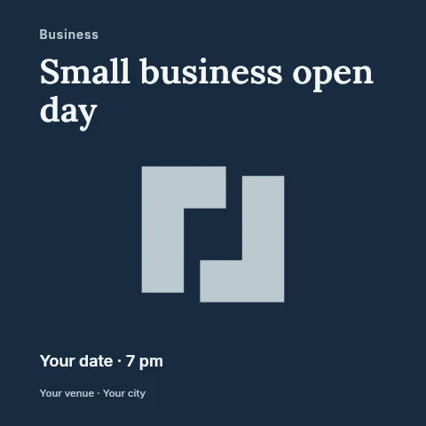 Small business open day social media post template