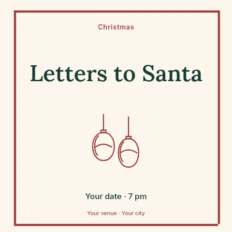 Letters to Santa social media post template