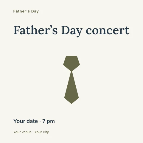 Father’s Day concert social media post template