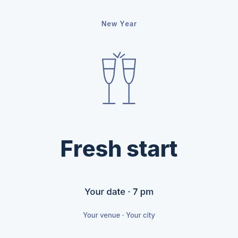 Fresh start social media post template