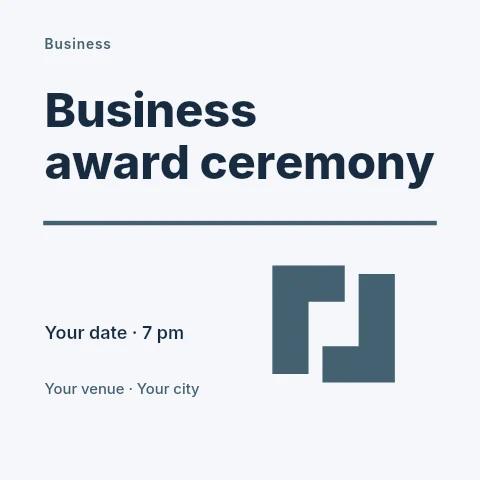 Business award ceremony social media post template
