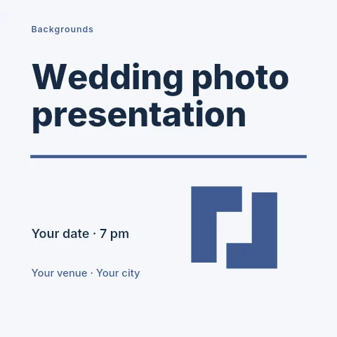 Wedding photo presentation social media post template