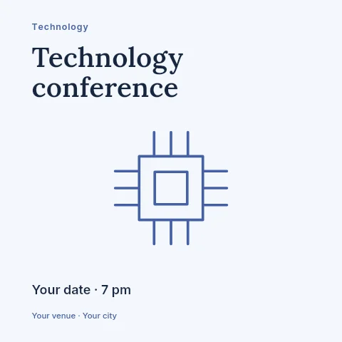 Technology conference social media post template
