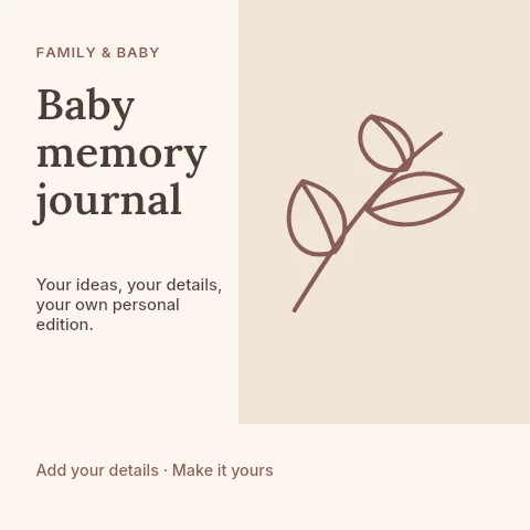 Baby memory journal social media post template