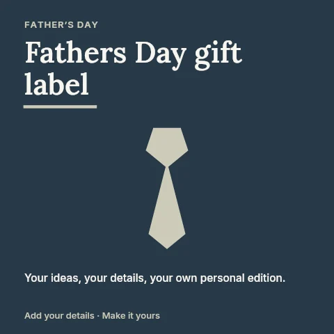 Fathers Day gift label social media post template
