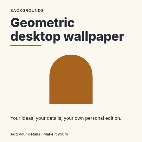 Geometric desktop wallpaper social media post template