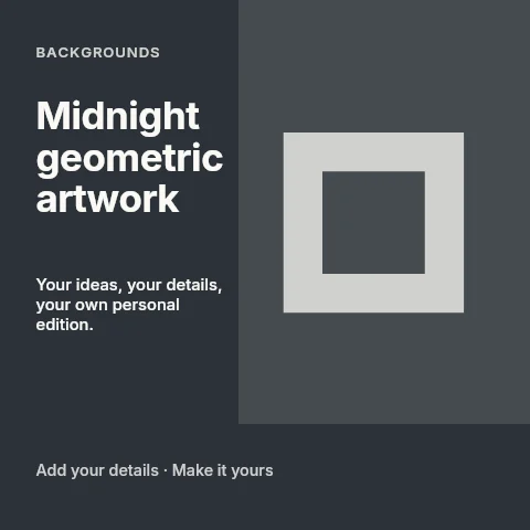 Midnight geometric artwork social media post template