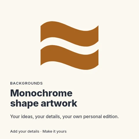 Monochrome shape artwork social media post template