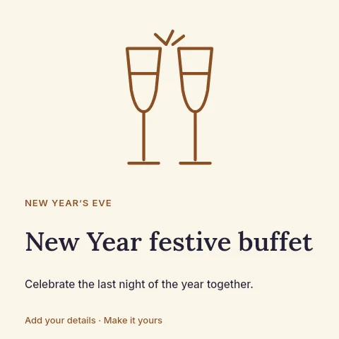 New Year festive buffet social media post template