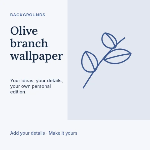 Olive branch wallpaper social media post template