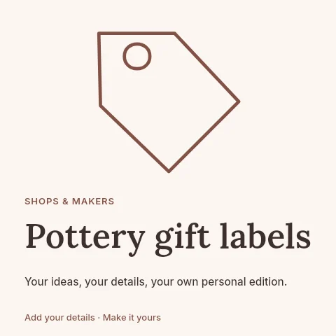 Pottery gift labels social media post template
