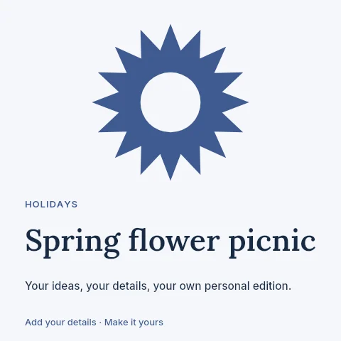 Spring flower picnic social media post template