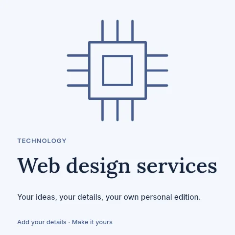 Web design services social media post template