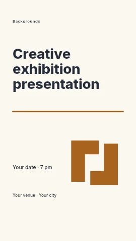 Creative exhibition presentation instagram story template
