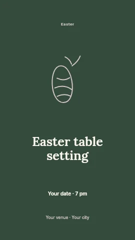 Easter table setting instagram story template