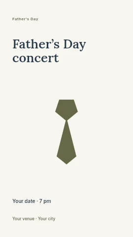 Father’s Day concert instagram story template