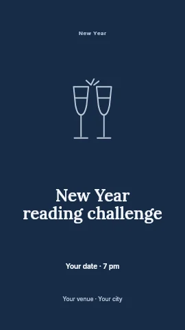 New Year reading challenge instagram story template