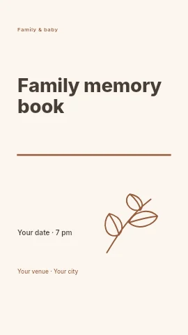 Family memory book instagram story template